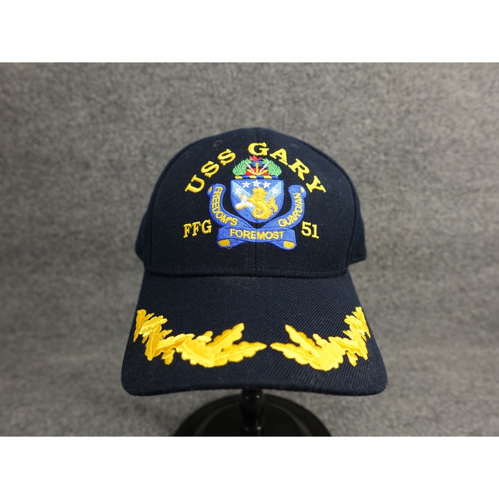The Corps USS Gary FFG-51 Hat Mens OSFA Navy Blue Scrambled Eggs Military
